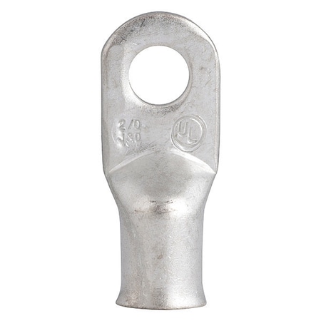 Heavy-Duty Plated Lug, 2/0 AWG Max, Standard Barrel, Copper, None, 2 PK MPN:AML-208