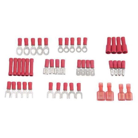Wire Terminal Kit, 18 AWG, Red, 46 PK MPN:TK-1822
