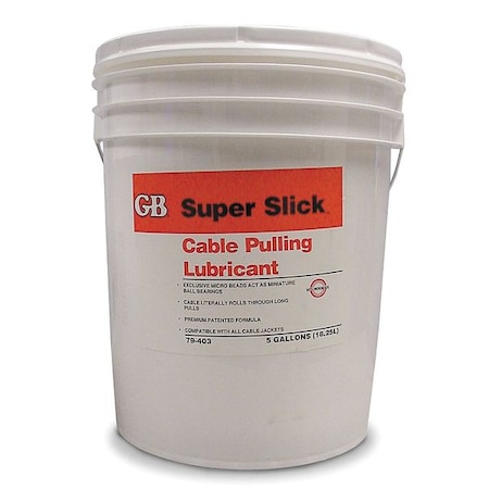 General Purpose Lubricant, 5 gal, Pail, Water Base, 200 Degrees F Max Op Temp, White MPN:79-403
