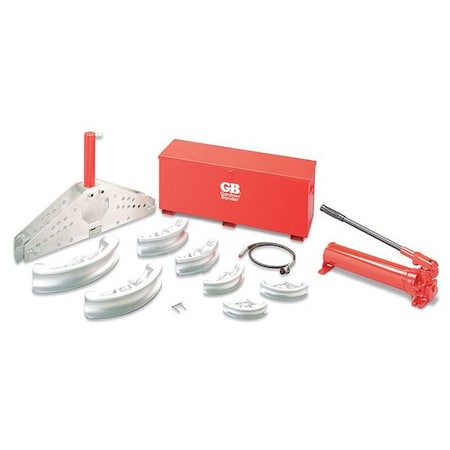 Hydraulic Pipe Bender, 9 Shoes, 1-1/4 to 4 in Size Range 7-1/4 to 20 in Bend Radius MPN:B340SPH80