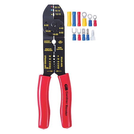 Terminal Kit with Stripper, Crimper, 100Pc MPN:GK-15N