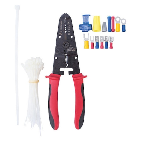 Terminal and Crimping Tool Kit, 100 Piece MPN:GK-35