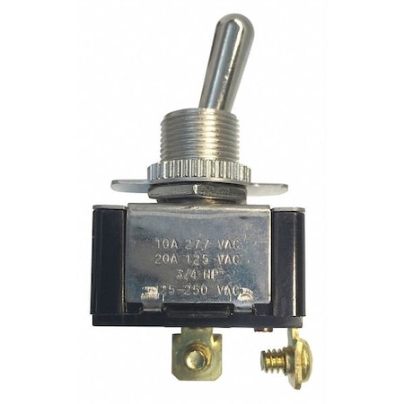Toggle Switch, SPST, On/Off, 3/4 hp at 125 to 250V AC MPN:GSW-110
