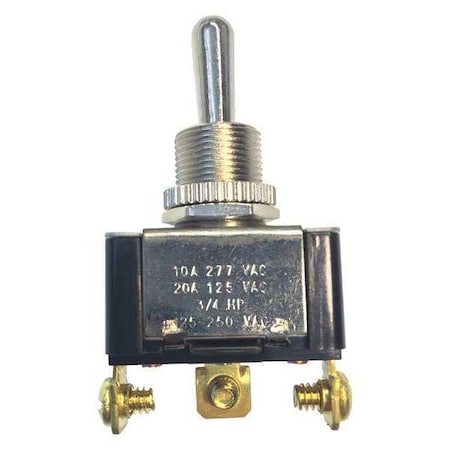 Toggle Switch, SPDT, 20A, 125VAC, On/Off/On MPN:GSW-117