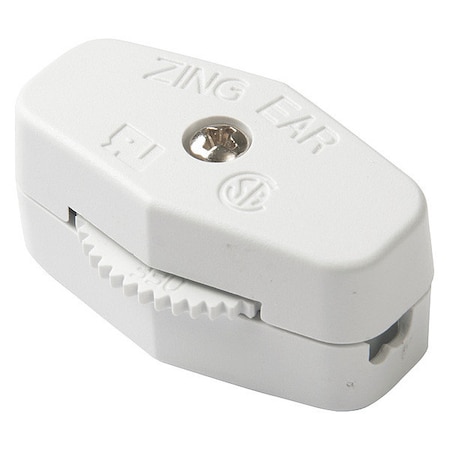 SPST Cord Switch, White, 6A 125VAC MPN:GSW-72