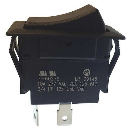 Rocker Switch, SPST, 20A, 125VAC, On/Off MPN:GSW-45