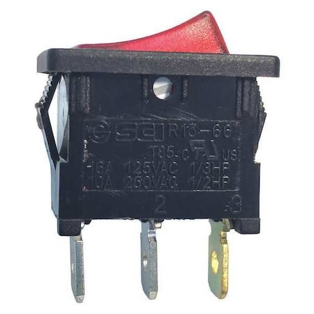 Lighted Mini Rocker Switch, SPST, 125VAC MPN:GSW-48