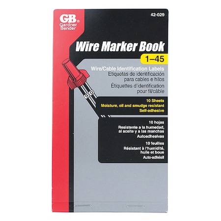 Wire Markers (numbers 1-45) MPN:42-029