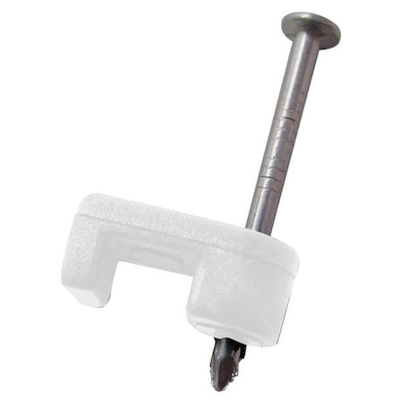 Cable Staples, Plastic, Steel, 100 PK MPN:PSW-160