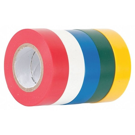 Electrical Tape, Assorted Colors, PK5 MPN:GTPC-550