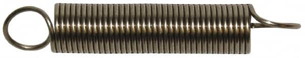 Extension Spring: 0.36in OD  3.68in Extended Length  0.055in Wire Dia MPN:GE0360-0552500S - Pkg Qty 3