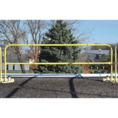 Guardrail, 10ft L, Steel, Adjustable, Yellow MPN:409283