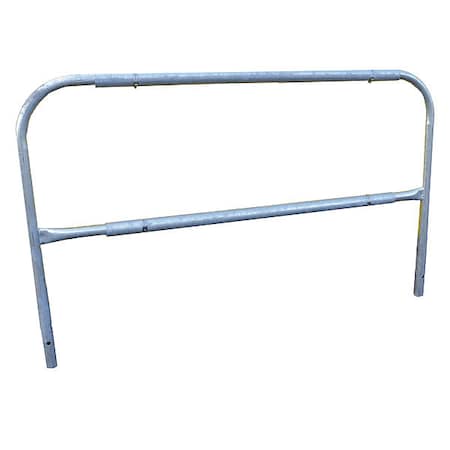 Guardrail, 10 ft. L, Steel, Adjustable, Gray MPN:409287