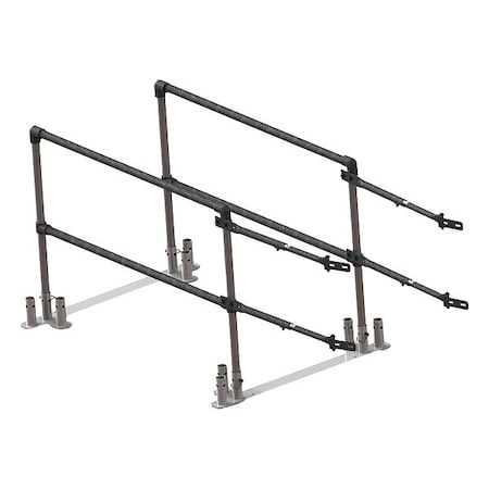 Guardrail, Steel, Galvanized, 6 ft MPN:449-003-600