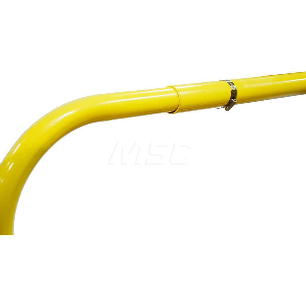 Heavy-Duty Guard Rail: Yellow, Painted, Steel MPN:409285