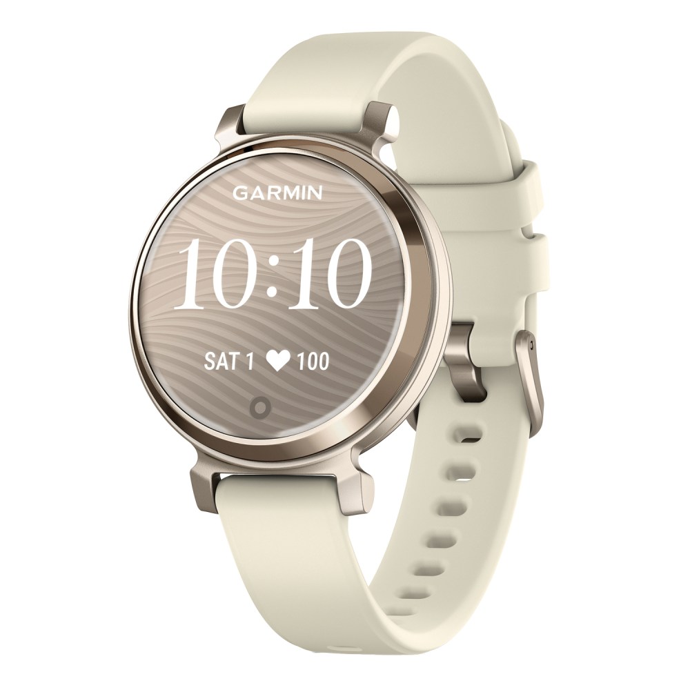 Garmin Lily 2 Health And Fitness Smartwatch With Anodized Aluminum Bezel/Case And Silicone Band, Cream Gold MPN:010-02839-00