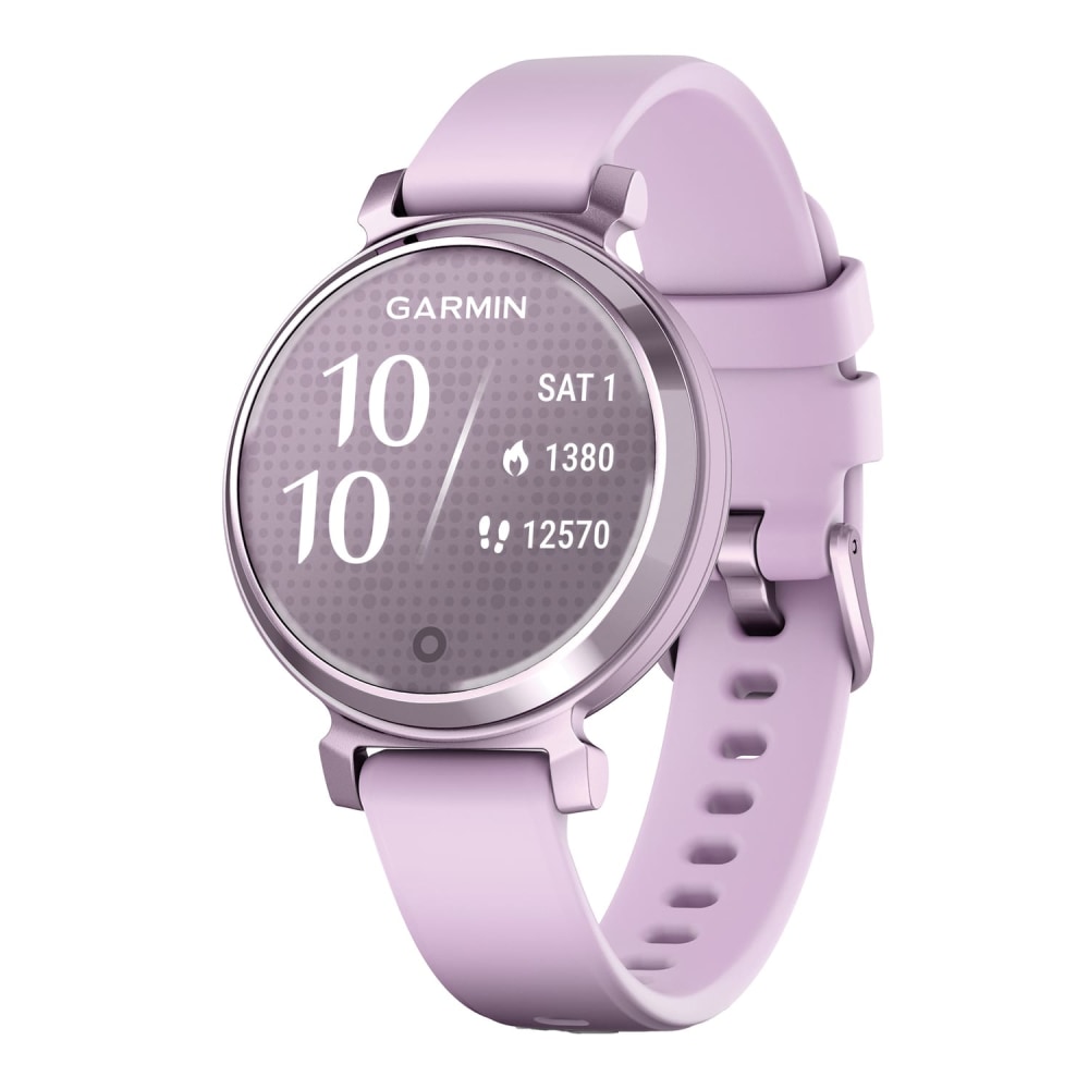 Garmin Lily 2 Health And Fitness Smartwatch With Anodized Aluminum Bezel/Case And Silicone Band, Metallic Lilac MPN:010-02839-01