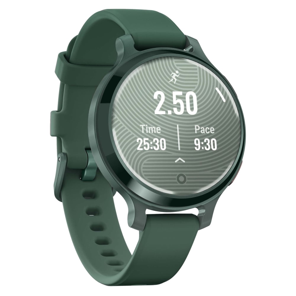 Garmin Lily 2 Active Health And Fitness Smartwatch With Anodized Aluminum Bezel And Silicone Band, Jasper Green MPN:010-02891-02