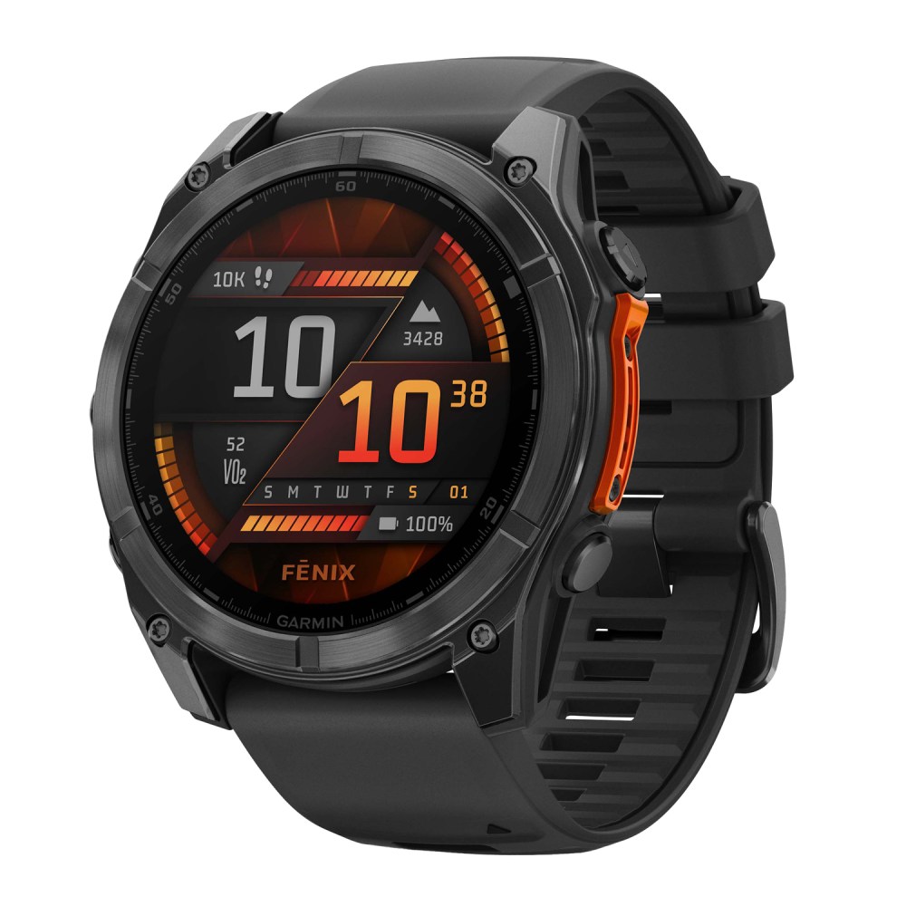 Garmin fenix 8 AMOLED Multisport GPS Watch With Silicone Band And 51mm Lens, Slate Gray/Black MPN:010-02905-00