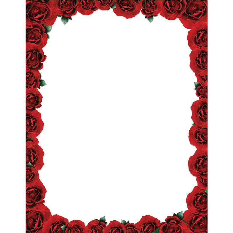 Gartner Studios Design Paper, 8 1/2in x 11in, Roses Are Red, Pack Of 100 (Min Order Qty 10) MPN:70476