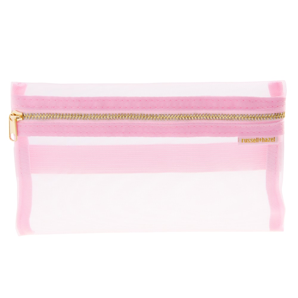 Russell & Hazel Mesh Pencil Case, 8-1/2in x 5in, Blush MPN:103367