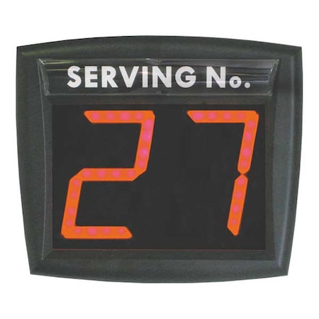 QueueSystemElectronicLED, Blk, Red, Plastic MPN:038875