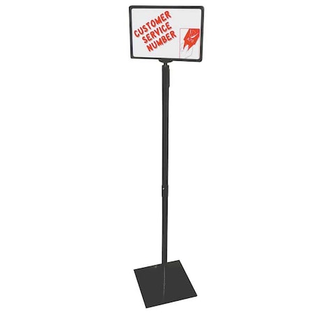 Queue System Metal Stand, Blk, White MPN:038876