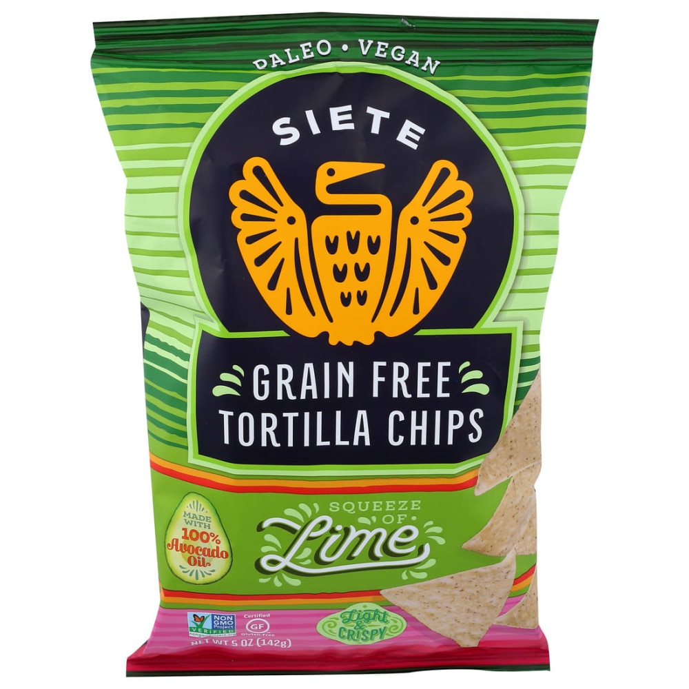 Siete Tortilla Chips, Lime, 5 Oz, Total Qty 12 MPN:LIME5