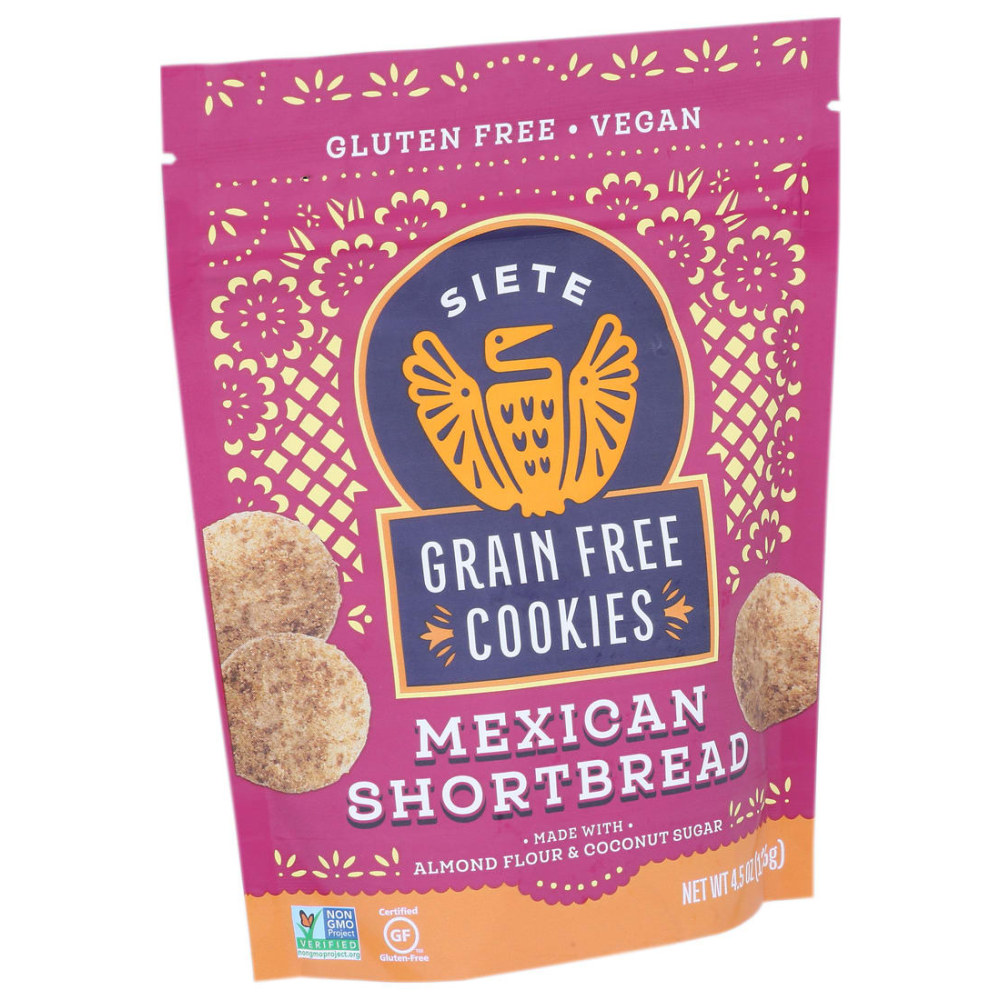 Siete Family Foods Grain-Free Mexican Cookies, Shortbread, 4.5 Oz, Total Qty 10 MPN:SBCO5