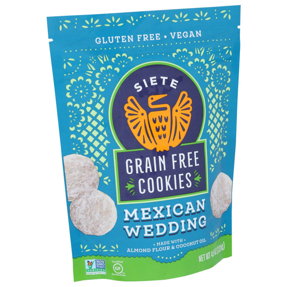 Siete Family Foods Grain-Free Mexican Cookies, Wedding, 4.5 Oz, Total Qty 10 MPN:WECO5