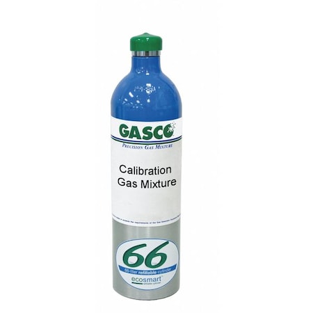 Calibration Gas, Butane, Carbon Dioxide, Nitrogen, 66 L, C-10 Connection, +/-5% Accuracy MPN:66ES-345