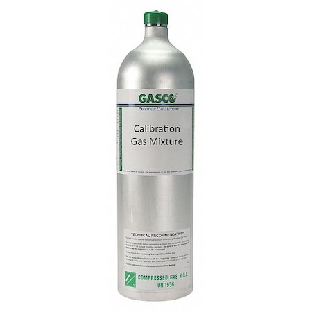 Calibration Gas, Hydrogen Cyanide, Nitrogen, 74 L, C-10 Connection, +/-5% Accuracy MPN:74L-HCN-5