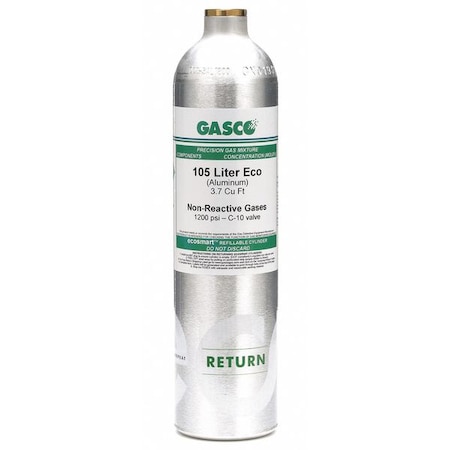 Calibration Gas, Oxygen/Nitrogen, 105 L, C-10 Connection, +/-5% Accuracy, 1, 200 psi Max. Pressure MPN:AI UZR15
