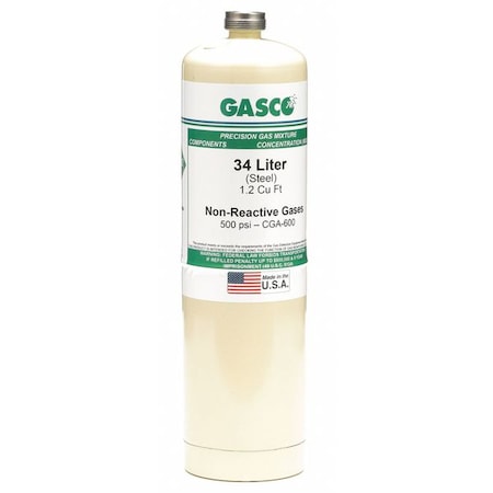 Calibration Gas, Nitrogen, 34 L, CGA 600 Connection, +/-5% Accuracy, 500 psi Max. Pressure MPN:NI UHPP34