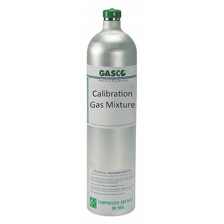Calibration gas, Air, Chlorine, 58 L, C-10 Connection, +/-5% Accuracy, 500 psi Max. Pressure MPN:X02AI99CP5851H7