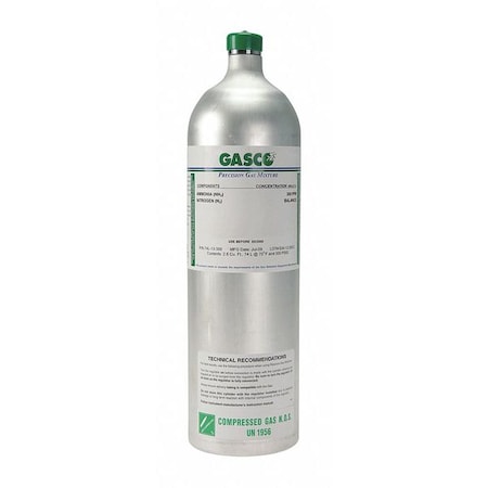 Calibration Gas, Air, Ammonia, 74 L, C-10 (5/8 in UNF) Connection, +/-5% Accuracy MPN:X02AI99CP7563K4