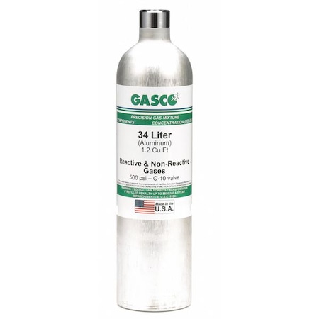 Calibration gas, Acetylene, Nitrogen, 34 L, CGA 600 Connection, +/-5% Accuracy MPN:X02NI99CP3400E4