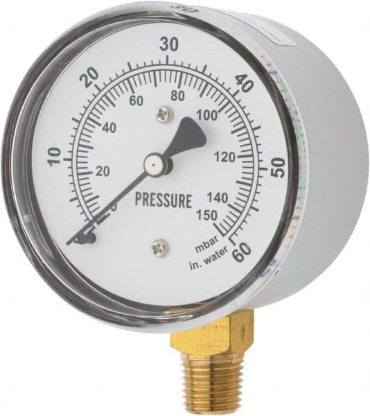 Pressure Gauge: Use with Gast Regenerative Air Blowers, 1/4