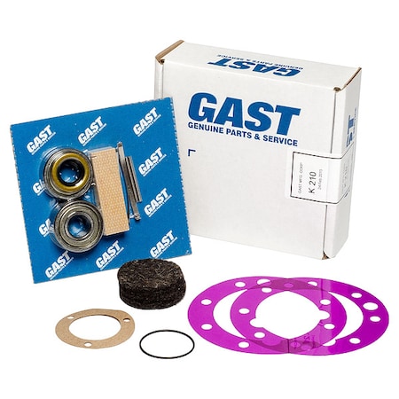 Service Kit for 8AM Series Reversible Air Motors, 4 Vane, 15 Pieces MPN:K210