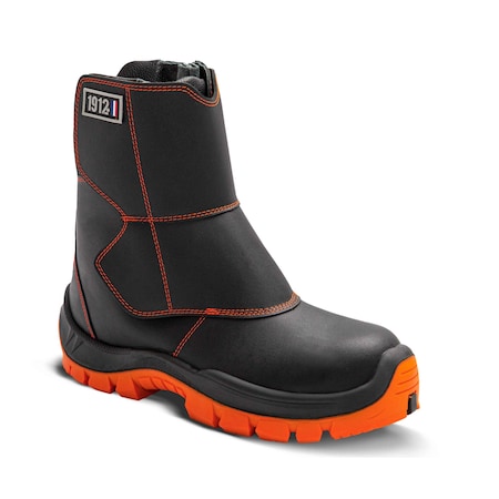 Men's Safety Shoe, 9 Leather, 9 in H, Black MPN:AONO3-9