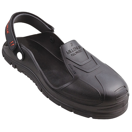 Overshoes, Steel Toe, PU Material, 2 in Height, Slip On Closure, Lug Sole, Black, 6-1/2 to 10 MPN:MFPU-M