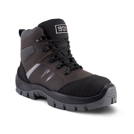 Men's 6 in Fiberglass Toe Safety Shoe, Brown/Black, 10, W MPN:PHMO3-10