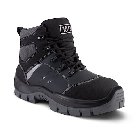 Men's 6 in Fiberglass Toe Safety Shoe, Black, 8, W MPN:PHNO3-8
