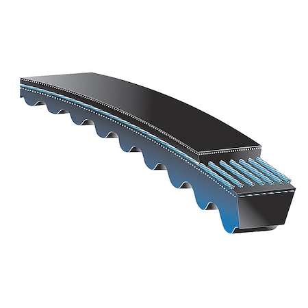 XPC2650 Cogged, Metric V-Belt, 2650mm Outside Length, 22 mm Top Width, 18mm Thickness, 1 Ribs MPN:XPC2650