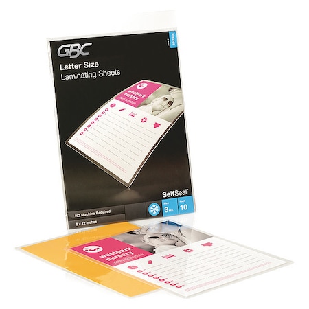 Laminating Sheets, 12x9 In., PK10 MPN:3747308CF