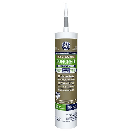 Crack Filler, 10 oz, Cartridge, Light Gray, Silicone Base, Concrete Silicone 2 MPN:2816709
