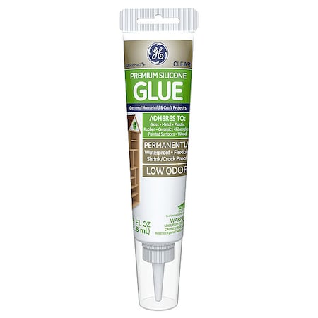 Silicone Sealant, 2.8 oz, Tube, Clear, Silicone Base, Premium Silicone MPN:2823396