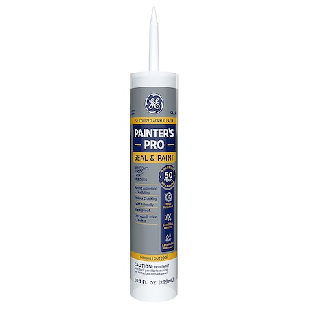 Acrylic Latex Caulk, 10 oz, Cartridge, Clear, Acrylic Latex Base, MAX EXTRA MPN:2874546