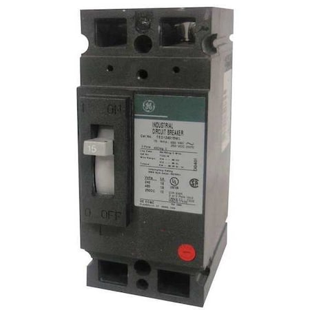 Molded Case Circuit Breaker, TED Series, 60A, 2 Pole, 480V AC, 18kA at 480V AC MPN:TED124060WL