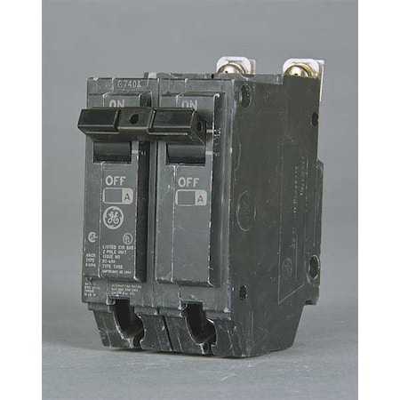 Miniature Circuit Breaker, THQB Series, 45A, 2 Pole, 120/240V AC, 10kA at 120/240V AC MPN:THQB2145